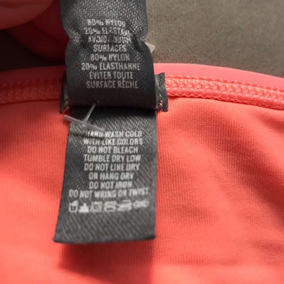 Aerie Neon Coral Colored Bikini Bottom, side ties - Picture 4 of 5